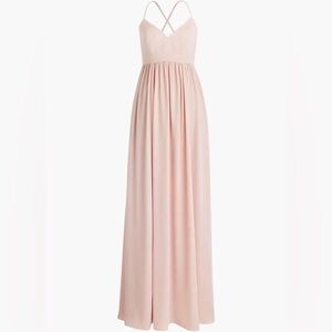J. Crew Chiffon Blush Maxi Dress